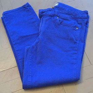 Paige Cobalt Blue Denim Capris 30